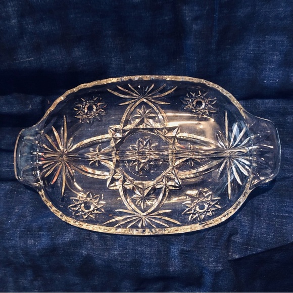 COPY - Vintage Anchor Hocking , Star of David pattern - relish dish - Picture 5 of 8